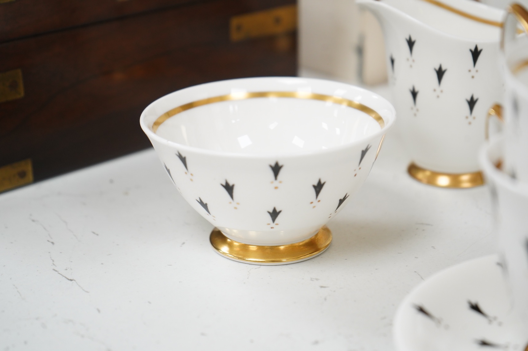 A Royal Albert bone china ‘Ermine’ coffee service